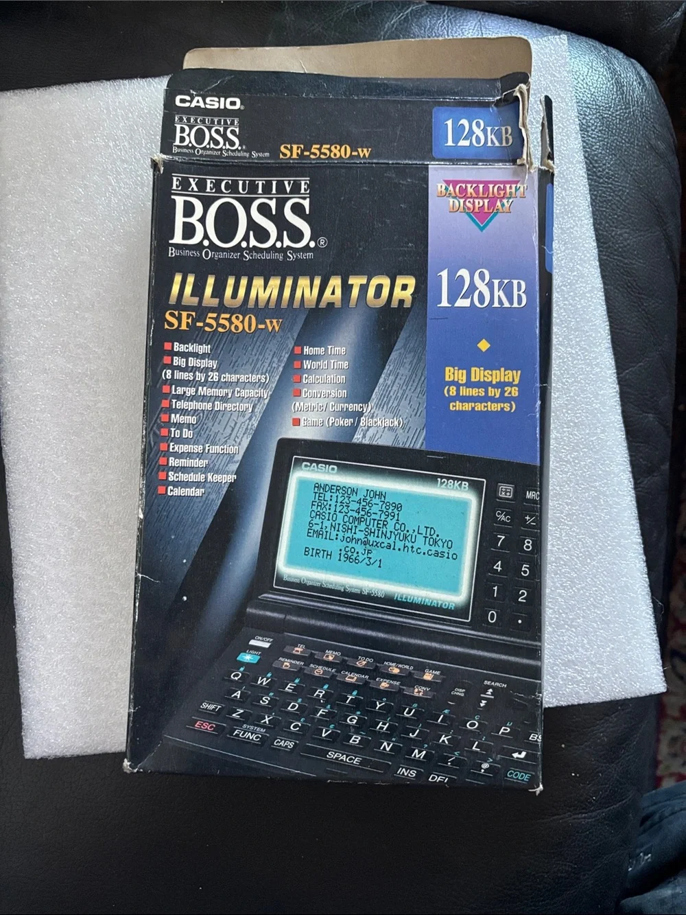 Casio Black Portable Electronic Organizer with QWERTY Keyboard